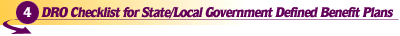 DRO Checklist for State and Local Government Defined Benefit Plans