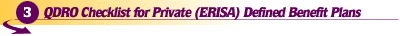 QRRO Checklist for Private (ERISA) Defined Benefit Plans